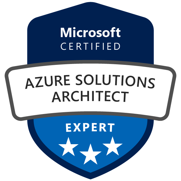 Microsoft Azure Architect Technologies (AZ-300) Certification Badge
